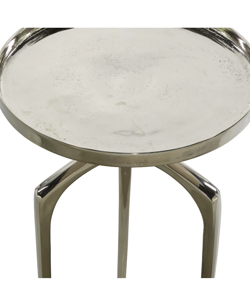 Contemporary Round Raised Edge Accent Table