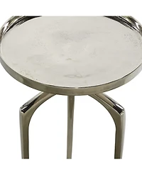 Contemporary Round Raised Edge Accent Table