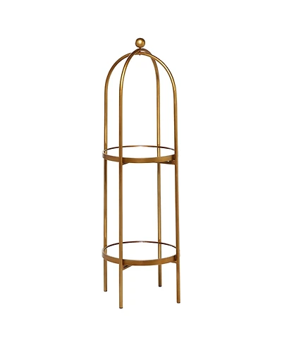 Metal Glam Standing Mirror Shelves