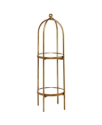 Metal Glam Standing Mirror Shelves