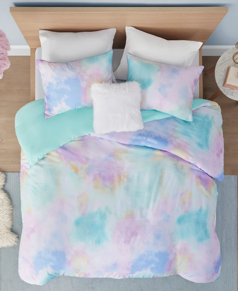 Intelligent Design Cassiopeia Watercolor Tie Dye 4-Pc. Duvet Cover Set