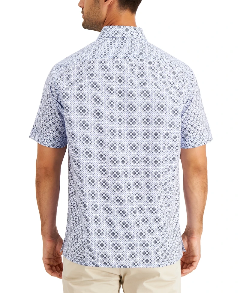 Club Room Men's Regular-Fit Medallion-Print Shirt, Created for Macy's
