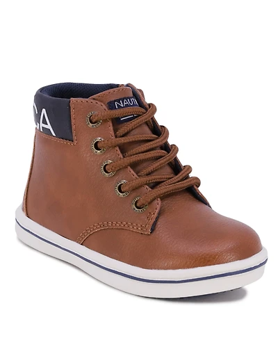 Nautica Toddler Boys Bowenswarf Casual Padded Collar High-top Sneaker