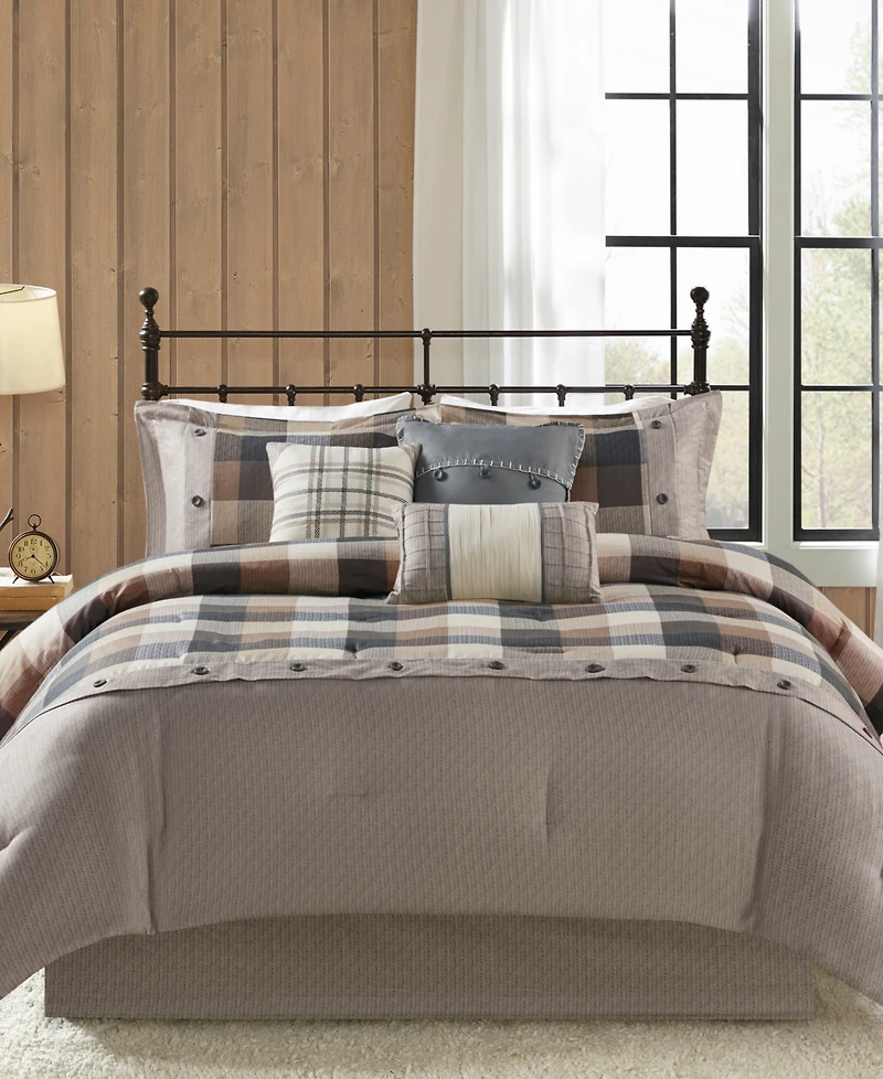 Madison Park Ridge Herringbone 7-Pc. Comforter Set