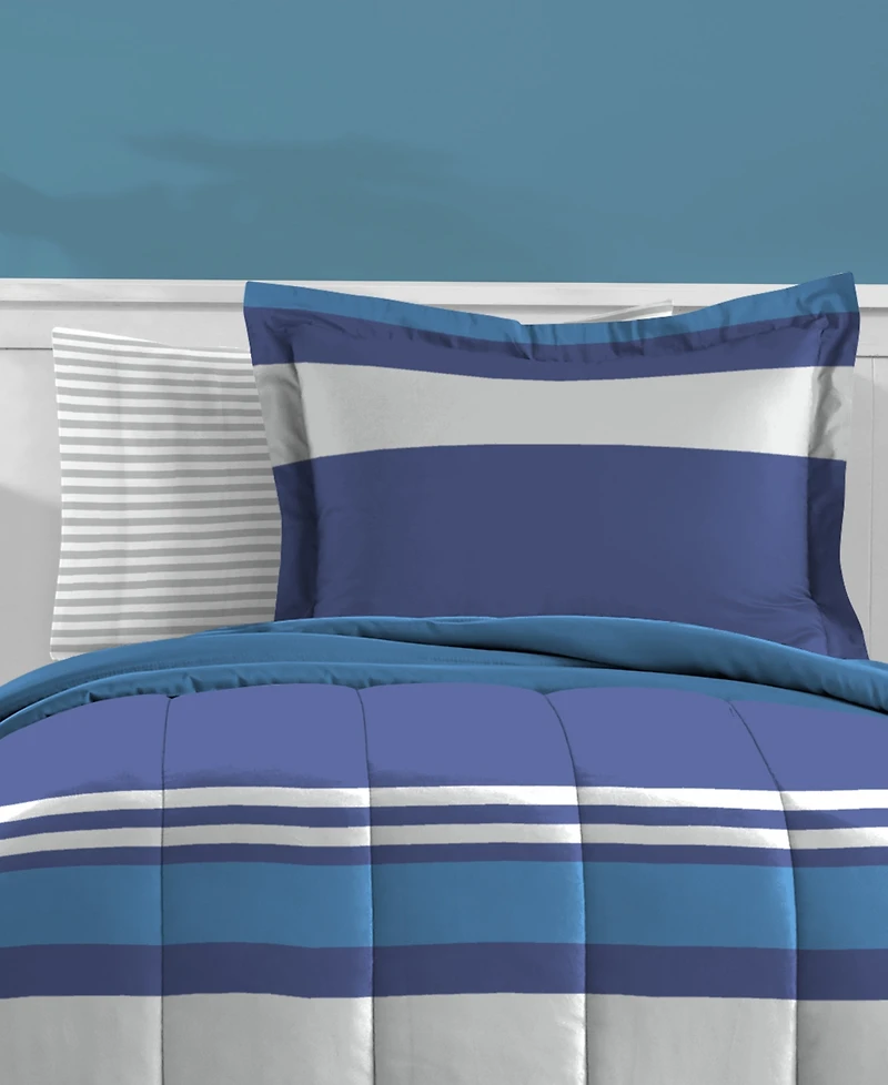 Dream Factory Rugby Stripe 7-Pc. Comforter Set, Full