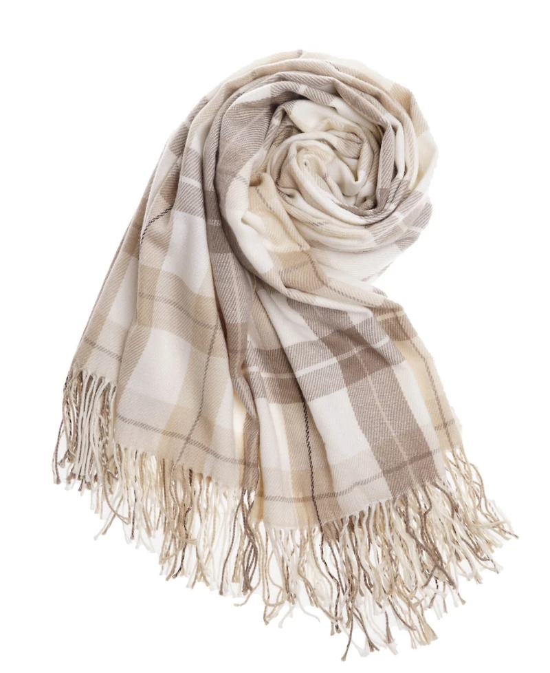 Happycare Textiles Yarn-Dyed Woven Plaid Fringe Throw, 60" x 50"
