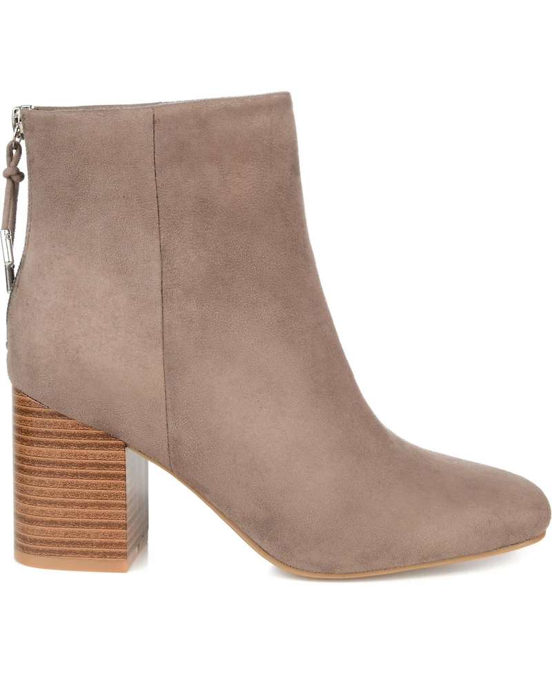 Journee Collection Women's Audrina Stacked Heel Dress Booties