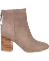 Journee Collection Women's Audrina Stacked Heel Dress Booties