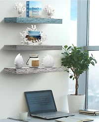 Sorbus 3 Pack 16 Inch Floating Shelves - for Bedroom, Kitchen, Living Room, Office