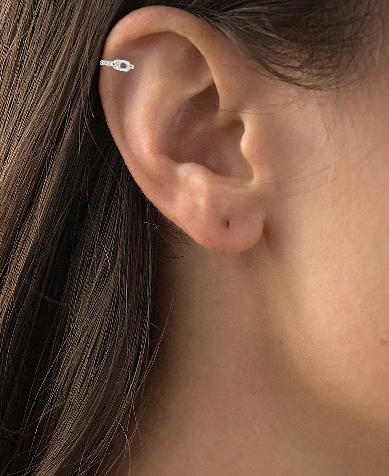 Cubic Zirconia Chain Link Ear Cuffs