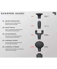 Sharper Image Powerboost Move Deep Tissue Travel Percussion Massager
