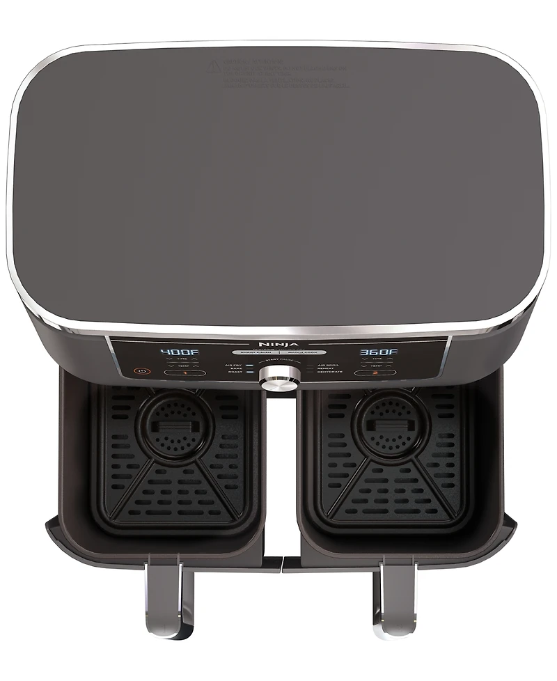Ninja Foodi DZ401 6-in-1 10-qt. Xl 2-Basket Air Fryer with DualZone Technology- Air Fry, Broil, Roast, Dehydrate, Reheat and Bake, Family Sized