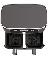 Ninja Foodi DZ401 6-in-1 10-qt. Xl 2-Basket Air Fryer with DualZone Technology- Air Fry, Broil, Roast, Dehydrate, Reheat and Bake, Family Sized