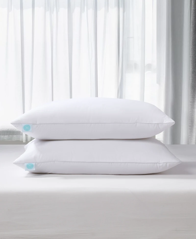 Martha Stewart White Feather & Down Medium/Firm Lyocell-Around 2-Pack Pillows