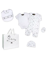 Baby Boys and Girls 5 Piece Stars Layette Gift Set