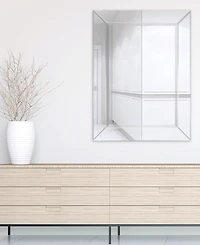 Empire Art Direct Solid Wood Frame Covered with Beveled Clear Mirror - 40" x 30"
