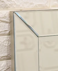 Empire Art Direct Solid Wood Frame Covered with Beveled Clear Mirror - 64" x 18"