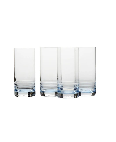 Mikasa Cal Blue Ombre Highball Glasses Set of 4, 17 oz