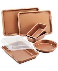 Ayesha Curry Bakeware Nonstick Cookie Pan, Loaf Pan, and Cake Pan Set, 7-Piece