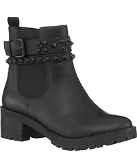 Gc Shoes Women's Noe Block Heel Studded Ankle Booties