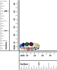 Rainbow Colored Cubic Zirconias Eternity Band 14k Rose Gold Plated Sterling Silver