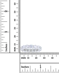 Cubic Zirconia Eternity Band Rhodium Plated Sterling Silver