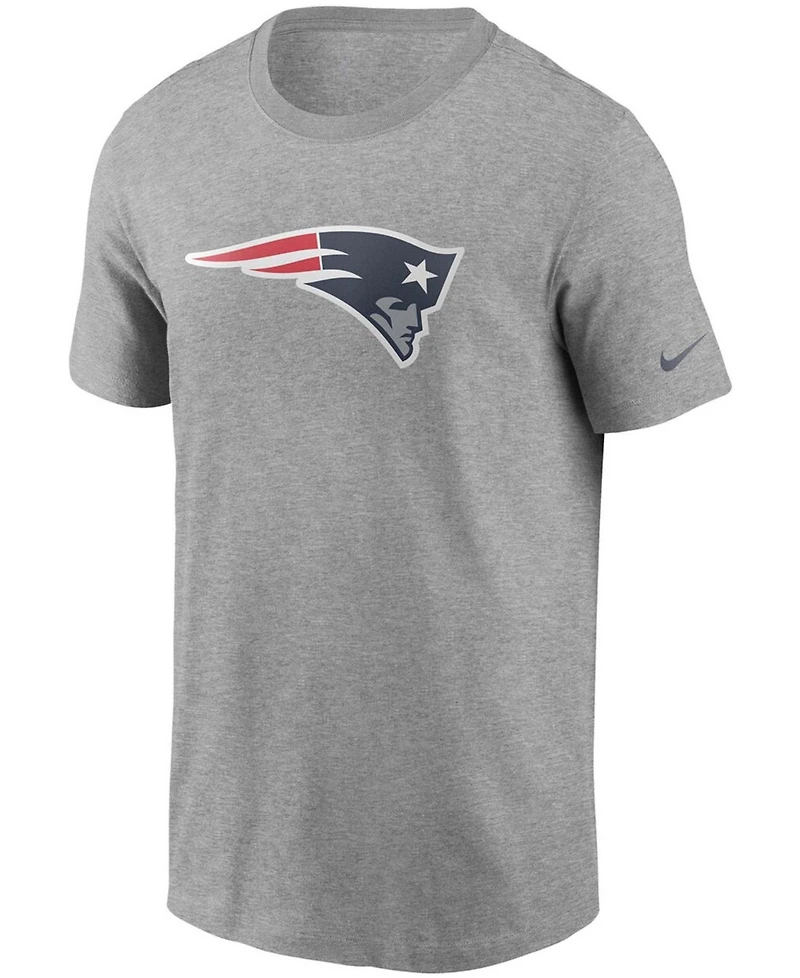 Men's Heathered Gray New England Patriots Primary Logo T-shirt