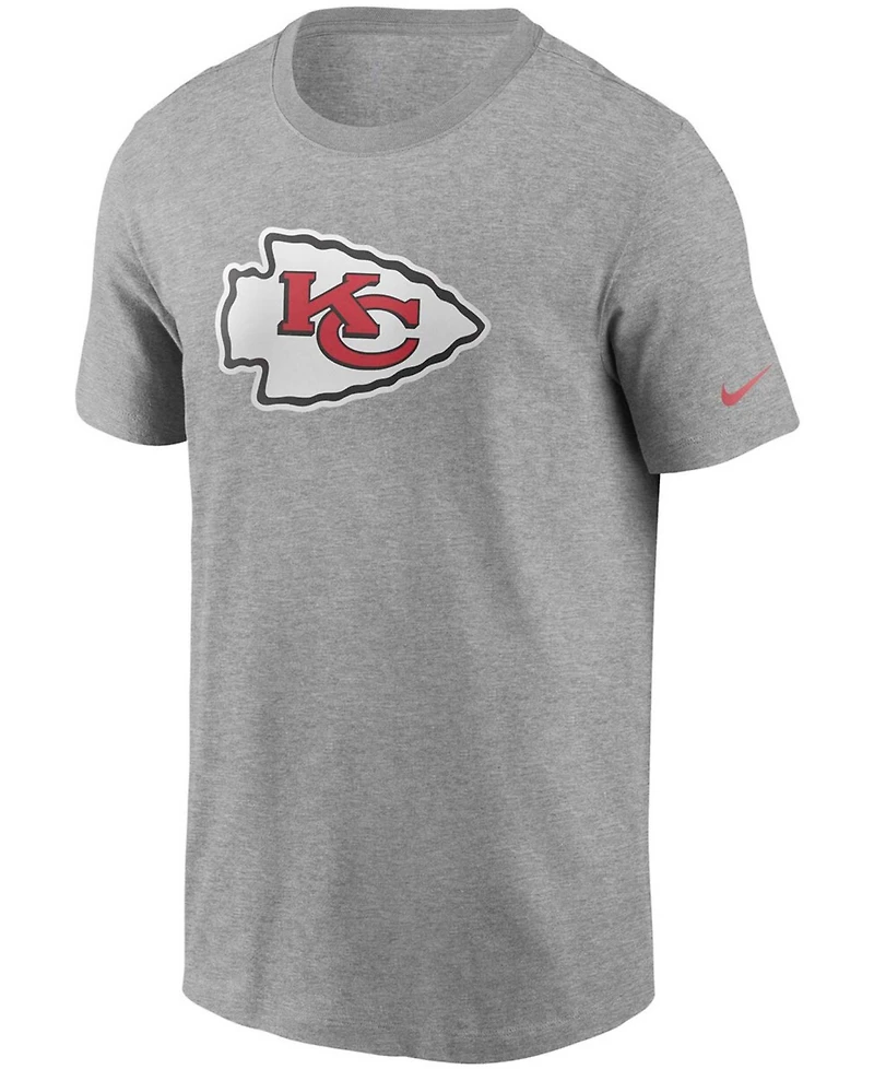 Men's Nike Heathered Gray Kansas City Chiefs Primary Logo T-shirt