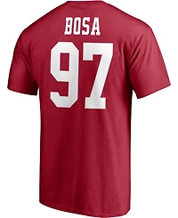 Men's Nick Bosa Scarlet San Francisco 49ers Player Icon Name and Number T-shirt