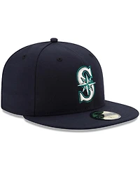 New Era Men's Navy Seattle Mariners Authentic Collection On Field 59FIFTY Fitted Hat