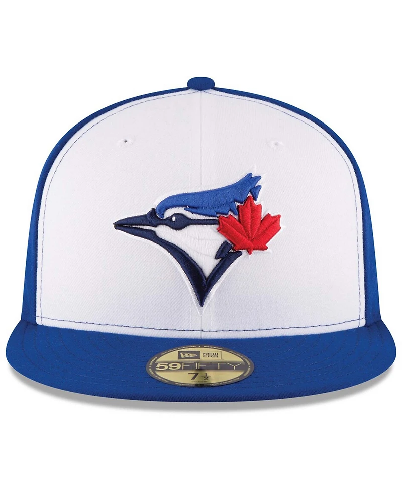 New Era Men's White/Royal Toronto Blue Jays 2017 Authentic Collection On-Field 59FIFTY Fitted Hat