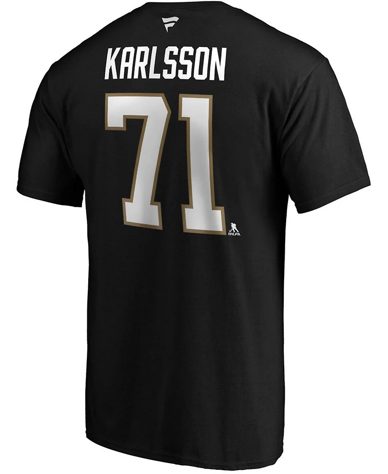 Fanatics Men's Vegas Golden Knights Authentic Stack Player Name and Number T-Shirt - William Karlsson