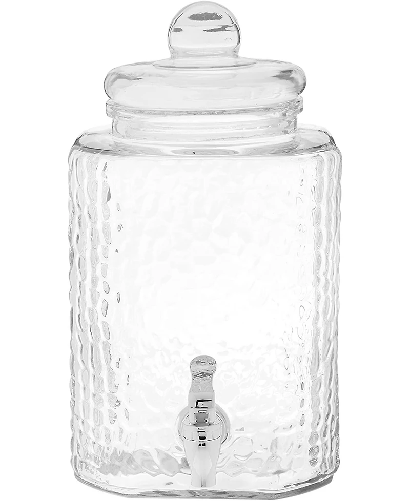 Style Setter 1.5 Gallon Glass Beverage Drink Dispenser with Metal Stand, Set of 3