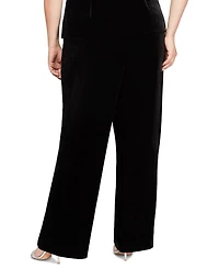 Alex Evenings Plus Size High-Rise Pull-On Velvet Pants