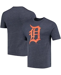 Men's Navy Detroit Tigers Weathered Official Logo Tri-Blend T-shirt