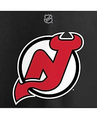 Men's Jack Hughes New Jersey Devils Authentic Stack Name and Number T-shirt