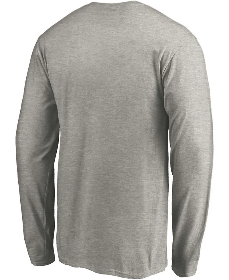 Men's Heather Gray Seattle Kraken Victory Arch Long Sleeve T-shirt