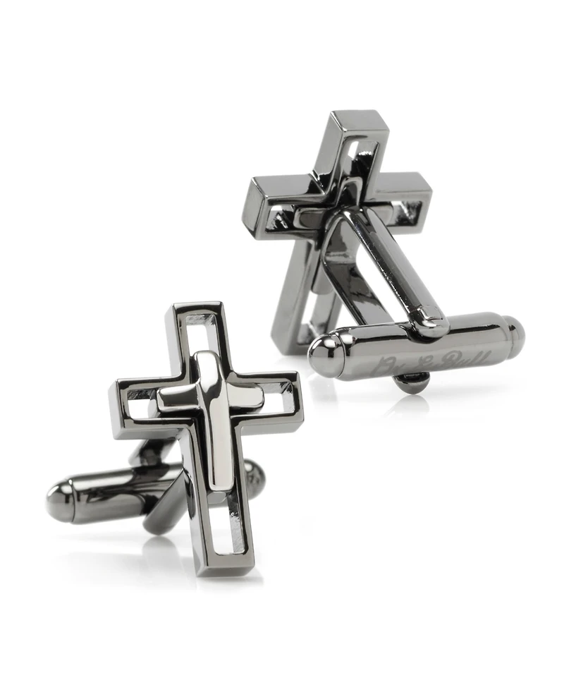 Ox & Bull Trading Co. Men's Cut Out Cross Cufflinks
