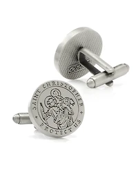 Ox & Bull Trading Co. Men's St. Christopher Amulet Cufflinks