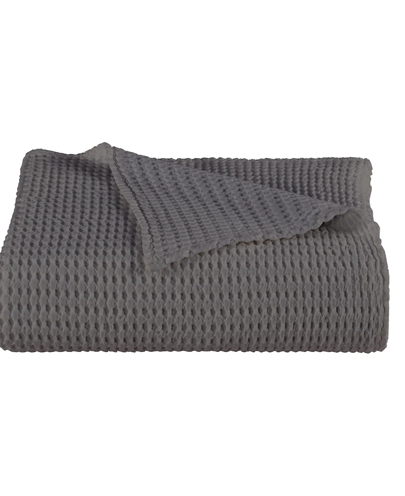 White Sand Pebble Beach Honeycomb Coverlet