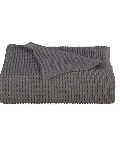 White Sand Pebble Beach Honeycomb Coverlet