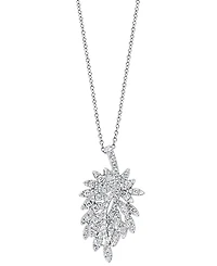 Effy Diamond Cluster 18" Pendant Necklace (7/8 ct. t.w.) in 14k White Gold