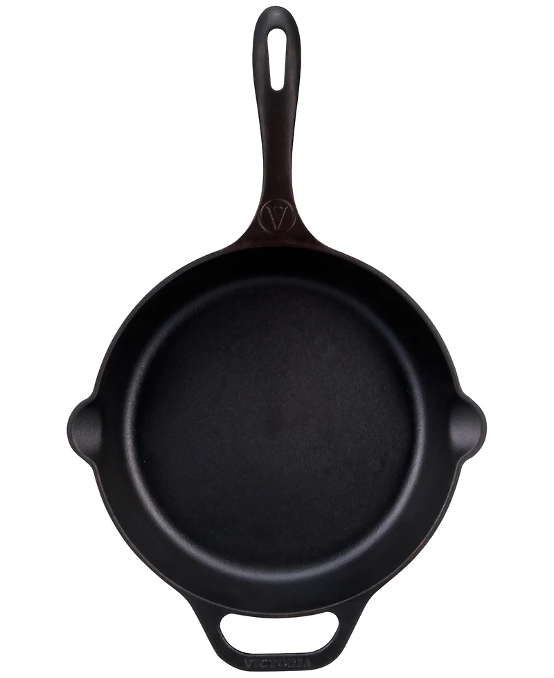 Victoria Cast Iron 10" Seasoned Skillet
