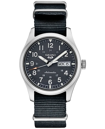 Seiko Men's Automatic 5 Sports Nylon Strap Watch 43mm