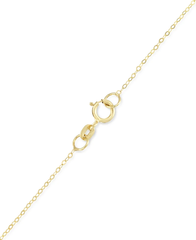 Polished Disc Dangle 18" Statement Necklace in 10k Gold