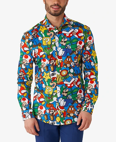 OppoSuits Men's Super Mario Licensed Nintendo Dress Shirt