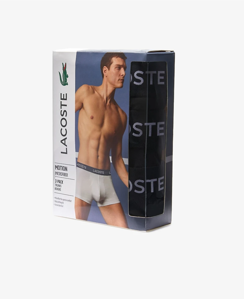 Lacoste Men's 3-Pack Microfiber Trunk Underwear
