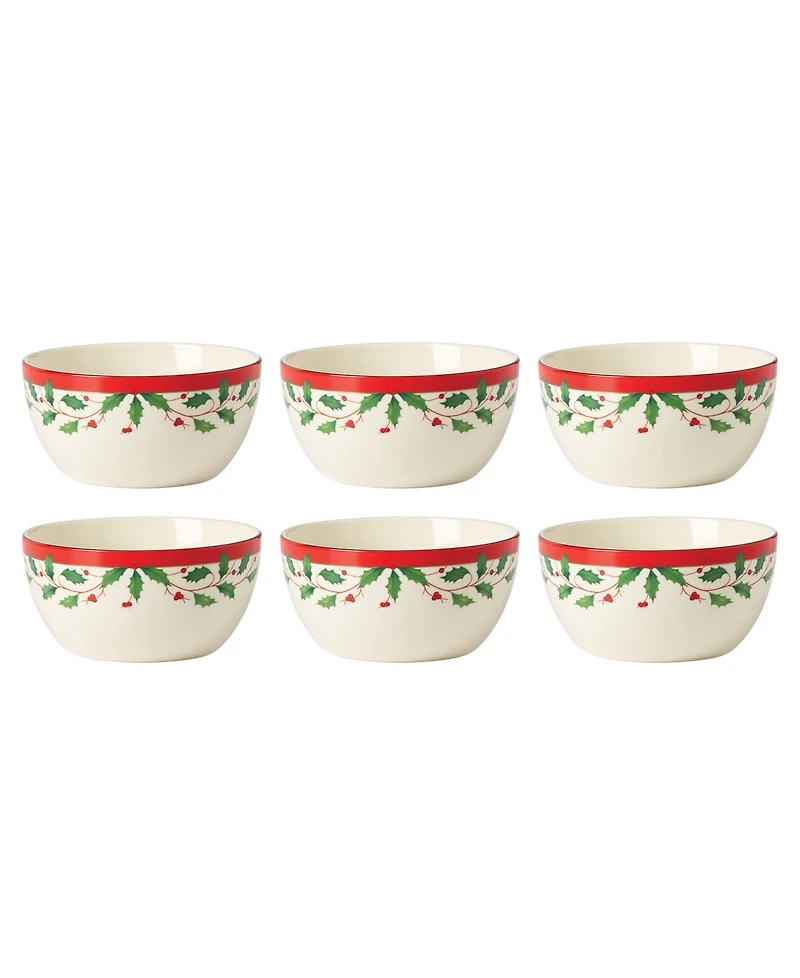 Holiday Dessert Bowl, Set of 6