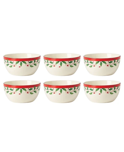 Holiday Dessert Bowl, Set of 6