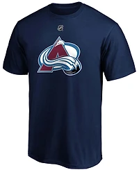 Men's Nathan Mackinnon Navy Colorado Avalanche Authentic Stack Name and Number T-shirt